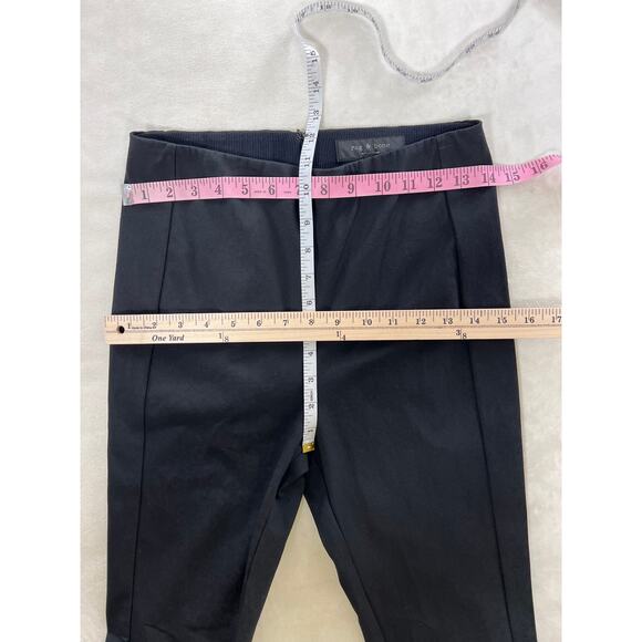 Rag & Bone New York Simone Black Stretch High Rise Slim Leg Ankle Pants Capsule - Picture 9 of 10